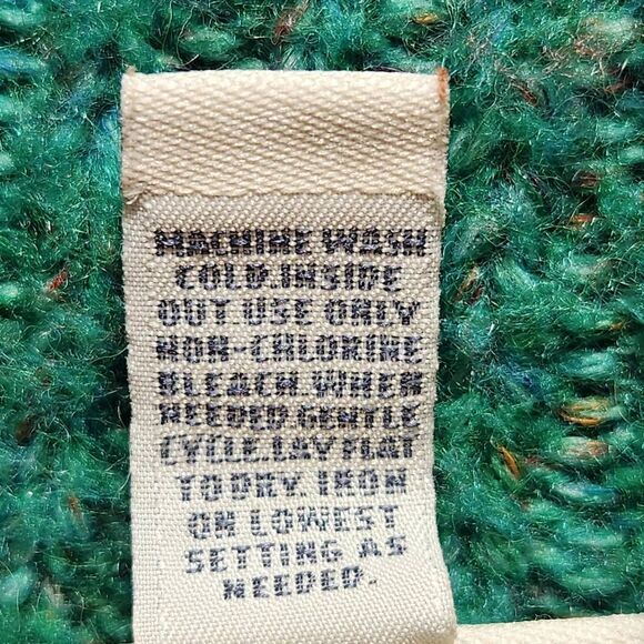 St. John's Bay green v neck tunic sweater XXL wool blend - Picture 6 of 6